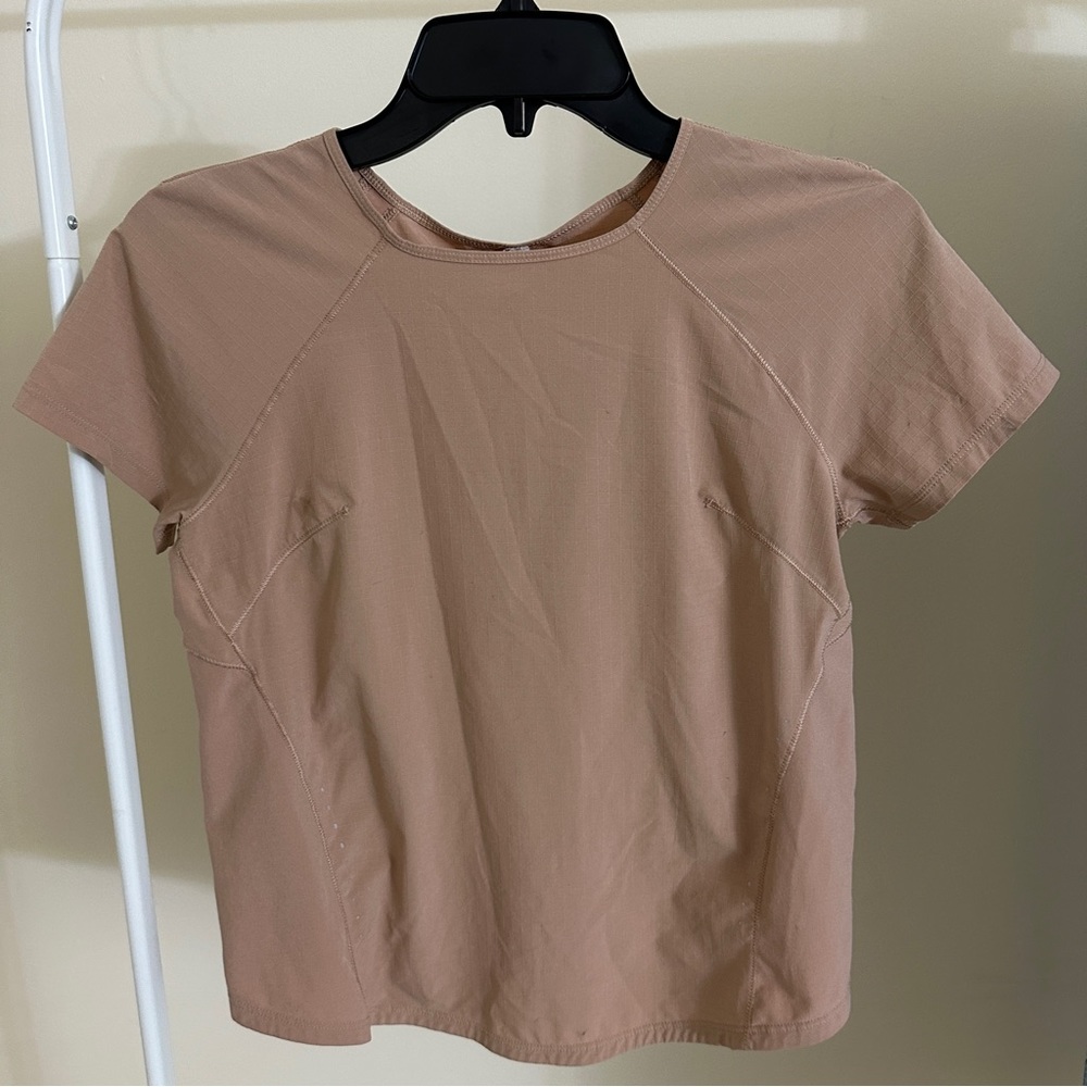 Lululemon Lightweight Stretch Running Short Sleeve Shirt Pink Clay Sz2